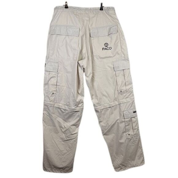 PACO Vintage Y2K Convertible Cargo Pants / Shorts Beige Zip Off Size 36 x 34 - Picture 7 of 16